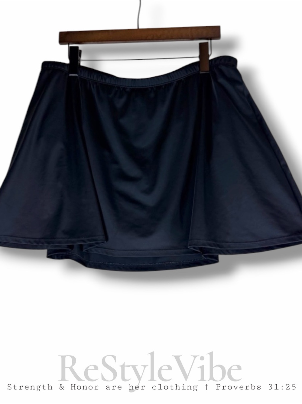 SWIMSUITS FOR ALL Women’s Size 22 Swim Skirt Bottoms Brief Black High Rise Fit